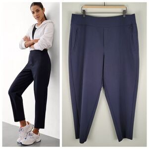 Athleta Endless High Rise Pant Navy Blue Stretch Trouser Size 18